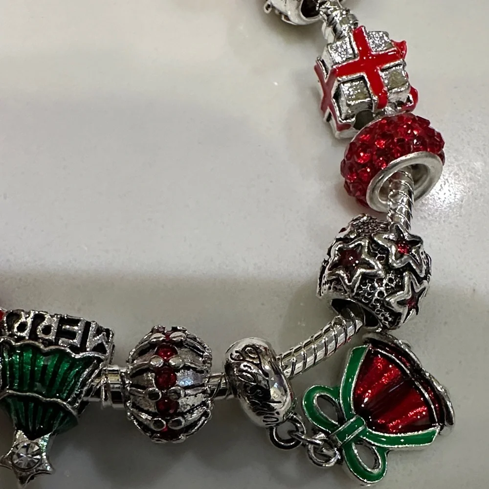 Adidas Silver Bracelet with Red and Green Charms - Picture 7 of 17